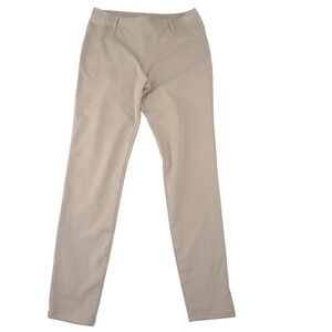 Faded Glory Womens Khaki Pull On Jeggings Slim Fit Stretch Pants Size L 12-14